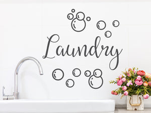 Laundry (Bubbles) | Laundry Room Wall Decals