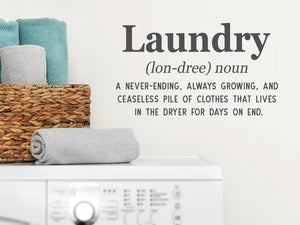 Laundry Definition Print | Laundry Room Wall Decal