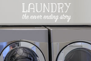 Laundry The Never Ending Story Stencil | Laundry Room Wall Decal