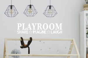 Playroom Share, Imagine, & Laugh | Kids Room Wall Decal