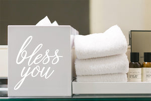 Bless You | Bathroom Decal | Tissue Box
